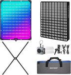 NEEWER Pro 200W Flexible LED Video Light, Studio RGB Panel Light Mat Kit with Softbox APP/2.4G/DMX Control 2500-10000K 25000lux/0.5m CRI95+, Key Lighting for Live Streaming Video Recording, AF200C