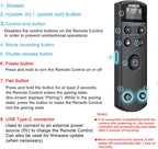 Remote Control for Fujifilm Camera,USB-C Rechargeable Wireless Shutter Release with OLED Screen for Fujifilm Fuji X100VI,X-T5,X-T4,X-T3,X-T50,X-T30II, X-T30,X-S20,X-S10,X-H2S,X-H2,X-E5 (Black)