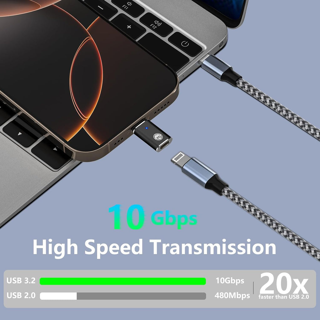 【Apple MFi Certified】Lightning to USB-C Adapter, Stuffcool 4Pack Lightning Female to Type-C Male Digital Converter Type-C Fast Charge Connector for iPhone 17/17 Air/17 Pro/17 Pro Max/16/16 Pro/15/iPad