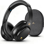 1Mii E700 Wireless Bluetooth Over Ear Headphones with Active Noise Canceling, Hi-Res Audio LDAC/aptX Low Latency for Airplane Travel Overhead Comfort, 54H Playtime, Custom EQ via App - Black