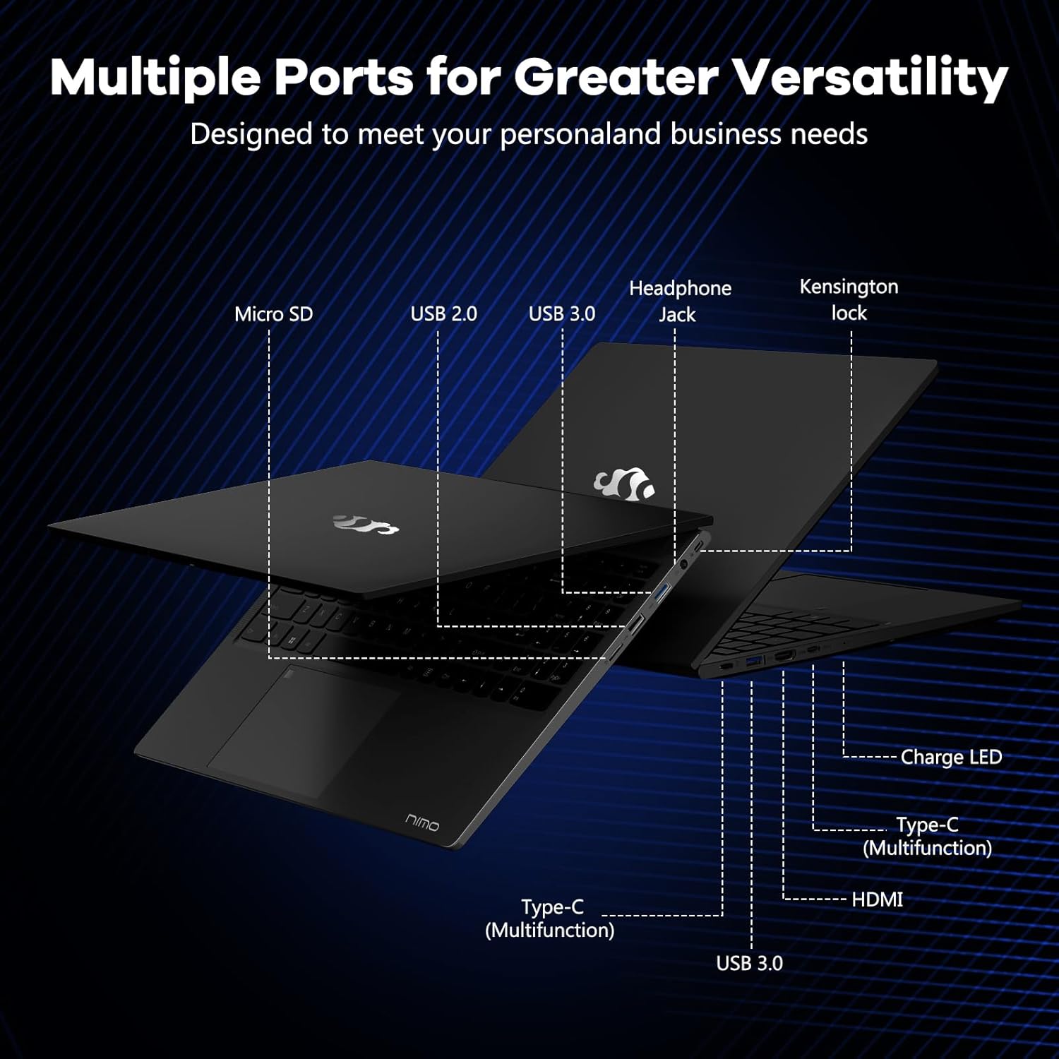 NIMO 15.6" IPS FHD-Gaming-Laptop, AMD Ryzen 5 6600H 6 Cores 16GB DDR5 RAM 1TB SSD (Beat i7-1165G7, Up to 4.5GHz) Radeon 660M GPU-Computer with Backlit Keyboard 100W Type-C Fingerprint Win 11