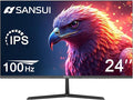 SANSUI 24 inch Monitor, IPS Display FHD Computer Monitor, 100Hz Monitor VESA Mount with HDMI Inputs for Home Office (HDMI Cable Included)