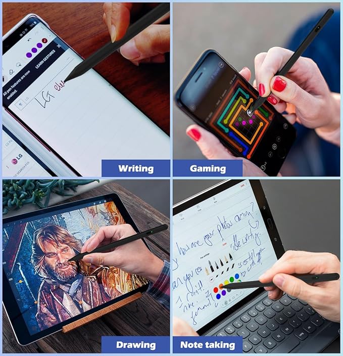 Moko Stylus Pens for Touch Screens, Fast Charge Stylus Pen for Apple iPad/iPhone/Samsung/Lenovo/iOS/Android Tablets&Smart Phone Universal Stylus Capacitive Screen Pencil with Power Display, Black