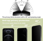 (2-Pack Anti-Spy Privacy Screen Protector for iPhone 12 Pro Max(6.7-Inch),9H Tempered Glass,Full Coverage,Anti-Fingerprint,Auto Dust Removal,Bubble-Free,Easy Installation