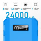 SinKeu Power Bank, 24000mAh with 110V AC Outlet Portable Laptop Battery Bank, 65Watt Portable Power Charger for iPhone 15, Outdoor Camping and Home Office Hurricane Emergency