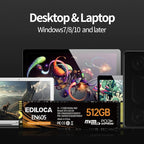 EN605 512GB M.2 SSD, NVMe1.3 PCIe Gen3 x4 SSD TLC, Internal Hard Drive, M.2 2280 - Read/Write Speed up to 2150/1600 MB/s - Internal SSD Compatible with Laptop & PC Desktop