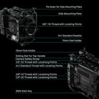 Tilta Camera Cage Compatible with Sony BURANO | Arri Rosettes, 1/4"-20 and 3/8"-16 Threads | w/Top Handle, Left/Right Side Arm, Battery Plate (Advanced Kit - V Mount)