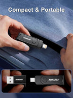 512GB Flash Drive Intended for iPhone, Memory Stick Storage Files Photos Videos Backup, Compatible with iPhone iPad Android PC, Plug and Play, No Application Required (Metal Gray)