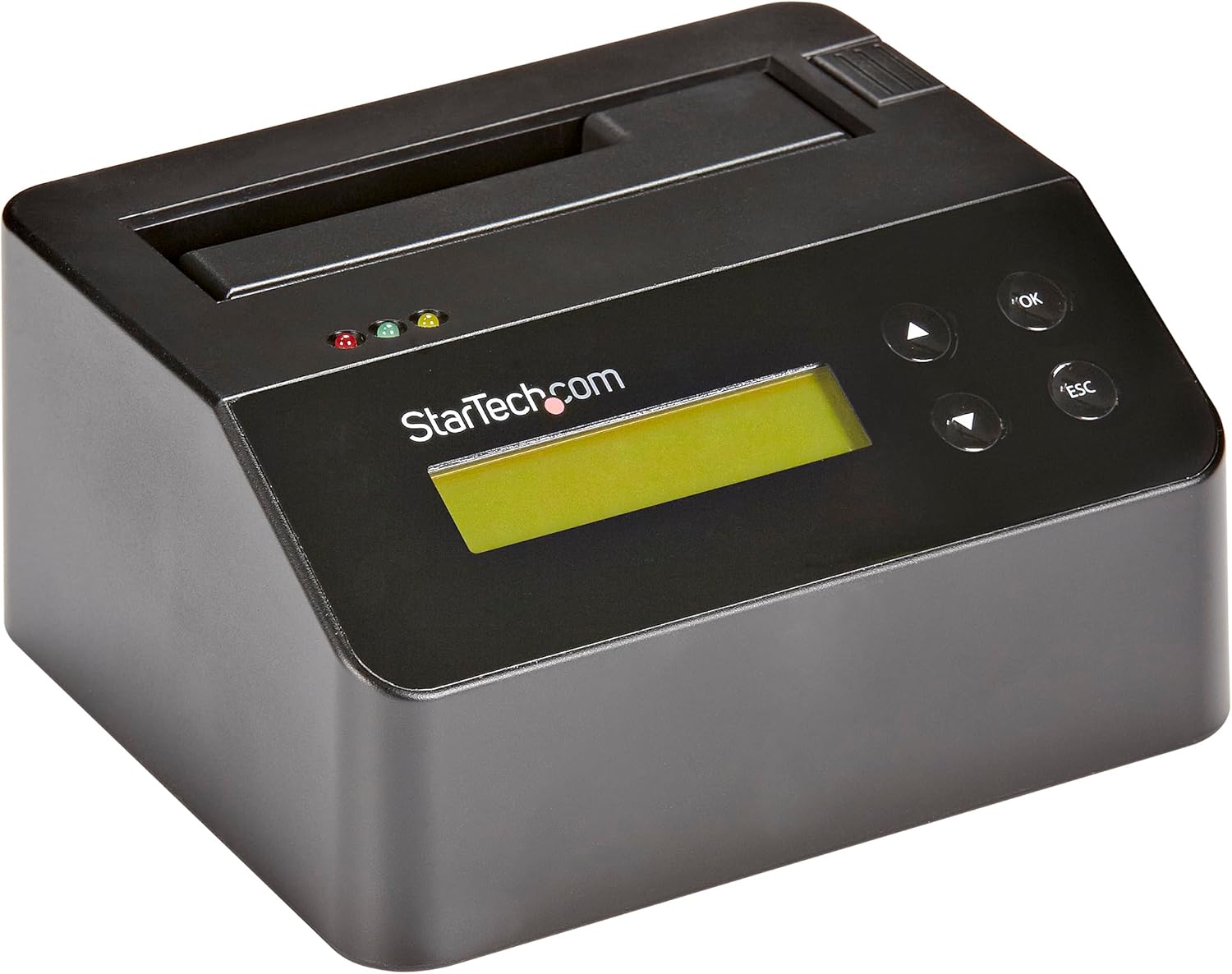 StarTech.com Single Bay SSD/HDD Hard Drive Eraser, 2.5/3.5" SATA, Hostless Standalone Secure Erase, Disk Sanitizer, Hardware Wiper Erasing Tool, 9 Modes, Printer Port, NIST/DOD, LCD, TAA (SDOCK1EU3P)