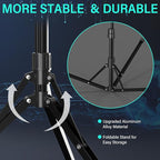 UBeesize 14'' Foldable Ring Light with 62'' Tripod Stand and Phone Holder, LED Selfie RingLight for iPhone with Remote, Circle Light for Tiktok/YouTube/Photography/Makeup/Live Stream