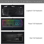 Keyboard Bag Case Sleeve Pouch for Universal Keyboard, Logitech/Razer/Das/Havit/Apple Magic Keyboard Protector, Wireless/Wire Computer/Gaming PC Keyboard Dust Cover-Black