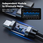 USB C Splitter,1 in 2 Out Dual USB C Type Headphone and 60W PD Charger Audio Adapter,Hi-Fi Sound Quality Type C Headphone Adapter and Charging Dongle Cable for Phone 16/15 Pro Max(USB-USB,5Pack)