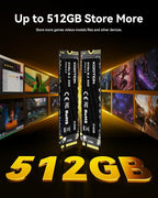 KOOTION 512GB PCIe 3.0 M.2 Internal Solid State Drive PCle 3.0x4 SSD NVMe M.2 2280 Internal SSD Up to 3500MB/s PCIe Gen 3 NVMe SSD Less Heat Large Storage M.2 Internal Solid State Hard Drive for PC