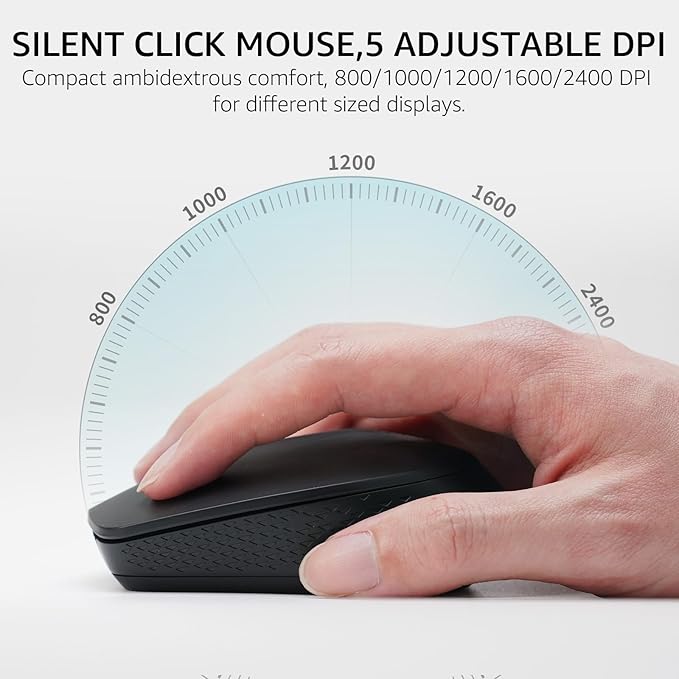 Rapoo 9010M Multi-Device Keyboard and Mouse Combo, 2.4GHz/Bluetooth 5.0/4.0 Wireless Keyboard & Mouse Set for Windows/Mac/Linux/Chrome, Support 4 Devices, Low-Profile Silent Click, Battery Powered