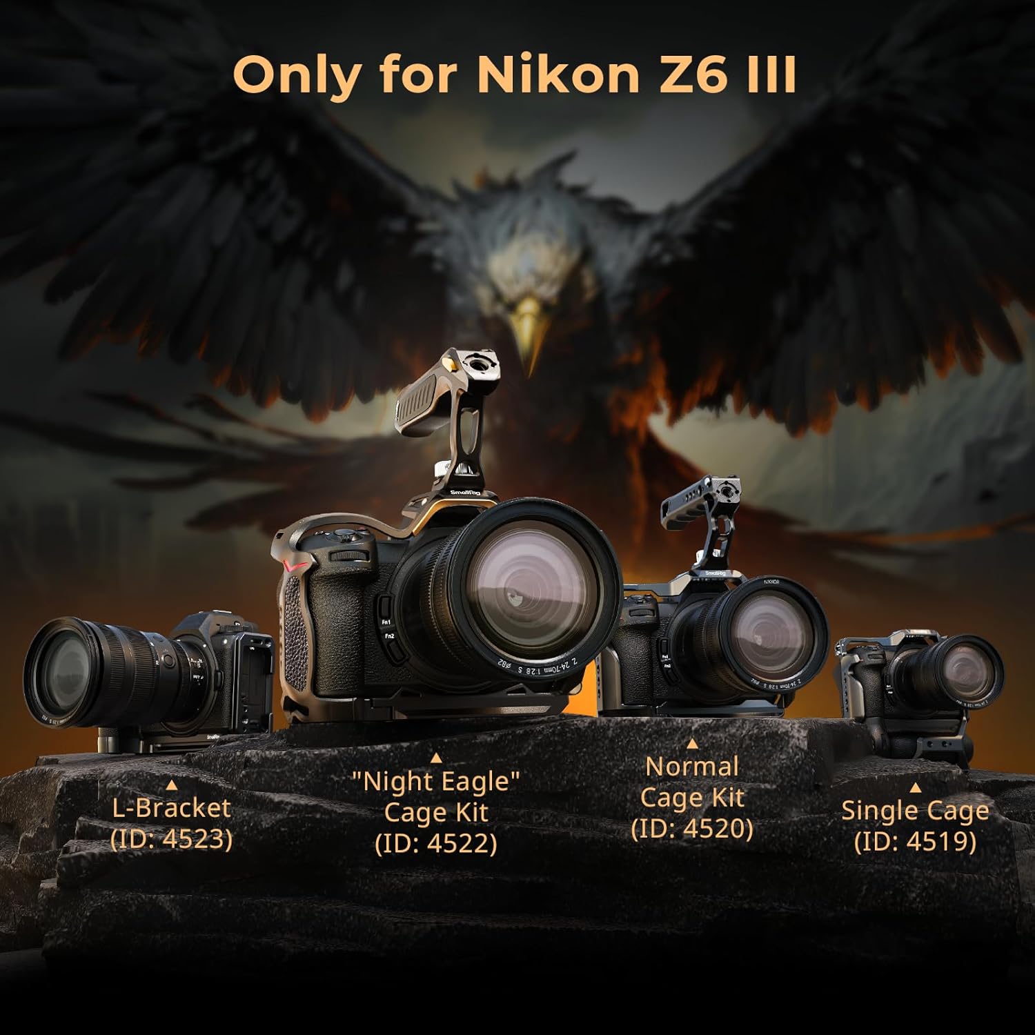 SmallRig Z6 III Camera Cage Kit for Nikon Z6 III, with Top Handle and Cable Clamp, Aluminum Alloy Camera Full Cage Kit with Anti-Twist Design, Built-in Quick Release Plate for Arca-Swiss - 4520