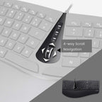 Perixx Periduo-505, Wired USB Ergonomic Split Keyboard and Vertical Mouse Combo with Adjustable Palm Rest and Short Tactical Membrane Keys, US English Layout