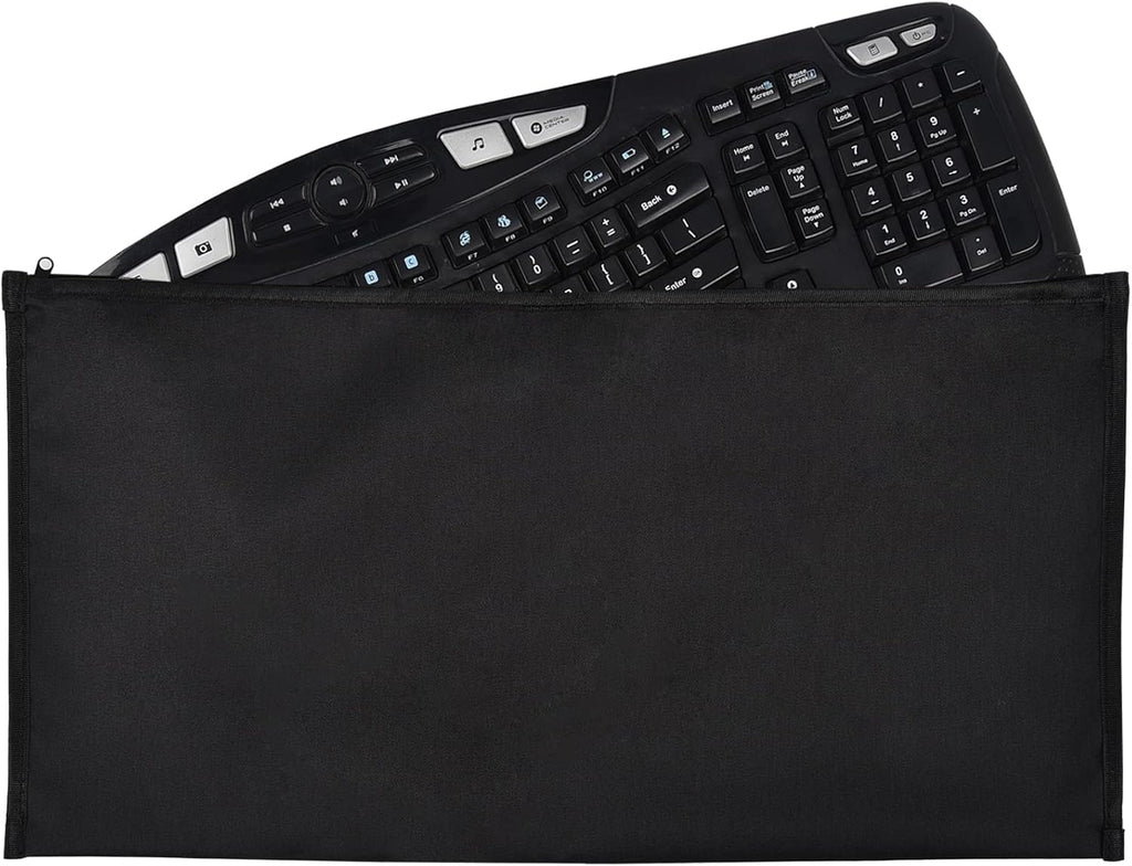 Logitech/Dell/Corsair/Havit/Redragon/Apple Magic Keyboard Dust Cover Pouch Case, Wireless/Wired Computer Gaming PC Keyboard Protector, Black