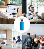 TOPESEL 128GB USB 3.0 Flash Drive, High Speed Thumb Drive USB Flash Drive USB Memory Stick for Data Storage (Blue)