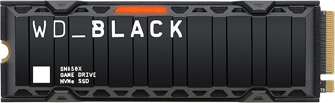 WD_BLACK 2TB SN850X NVMe Internal Gaming SSD Solid State Drive with Heatsink - Works with Playstation 5, Gen4 PCIe, M.2 2280, Up to 7,300 MB/s - WDS200T2XHE