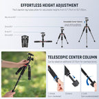 NEEWER Portable Desktop Mini Tripod Aluminum Alloy 20''/ 50cm Desk Tripod with 360 Degree Ball Head, 1/4 inch Quick Shoe Plate for DSLR Camera Video Camcorder, Load up to 11 pounds/5 kilograms