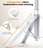 TONEOF 70" Automatic Tripod,Auto-Open Phone Stand with Magnetic Rechargable Remote,Selfie Stick 360° Vertical & Horizontal Rotatable,Stable Travel Tripod for iPhone/Android(White)