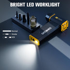 GOOLOO F1 Electric Air Duster with Mini Vacuum, 3 Gear Adjustable 160000 RPM Compressed Air Duster, Mini Blower for Keyboard PC Car, Cordless Rechargeable Air Blower,Yellow