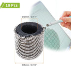 MECCANIXITY 10pcs Replacement Fiber Mesh Tips for Stylus Pens 5mm Suitable for Capacitive Touch Screen,High Sensitivity,Soft,No Scratch Screen Pen Tip