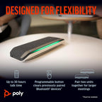 Poly Sync 40 Smart Speakerphone (Plantronics) - Flexible Workspaces - Connect to PC/Mac via USB and Smartphones via Bluetooth - Certified for Microsoft Teams – Amazon Exclusive