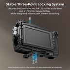 SmallRig Camera Cage Basic Kit for Blackmagic Design Cinema Camera 6K, Full Cage for BMCC 6K, with Top Handle, SSD Mount Bracket, Cable Clamp and Lens Mount Adapter Support - 4574