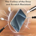 Fotbor [3+3 Pack for iPhone 15 Pro Max Screen Protector, Anti-Blue Light, [Eye Protection] 9H+ Tempered Glass with Camera Lens Protector Anti-Glare