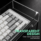 Keyboard Cover Acrylic Keypad Cover: Cabilock Clear Keyboard Dust, Anti Cat, Protector for Desktop, Prevent Cats from Touching (18.5x5.9x1.8 inch)