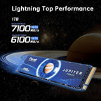 FX991 M.2 SSD 1TB NVMe SSD M2 2280 PCIe Gen 4x4, Read Up to 7100MB/s, Internal Solid State Drive for PS5 Laptop Desktop 3D QLC NAND