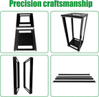 27U Server Cabinet Rack Enclosure,with Caster Wheels 2 Server Temperature Fans Locking Glass Door Removable Side Panels 27U Network Cabinet 22" Installation Depth,Standard 19" Equipment