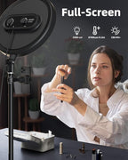 TODI Large Ring Light with 79" Stand, 6500K Full-Screen Selfie Light Ring with Stand and Phone Holder, Professional Big Ring Light for Live Stream, YouTube, TikTok, Makeup, Video, Barber, Photography