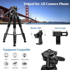 JOILCAN Tripod Camera Tripods, 74" Tripod for Camera Phone Video Recording, Heavy Duty Cameras Tripod Stand, Professional Travel DSLR Tripods Compatible with Canon iPhone, Max Load 15 LB