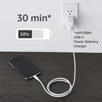 Amazon Basics USB-2.0 Type C to Lightning Cable (MFi Certified), 3 Feet, White