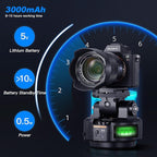 Soonpho M6 Auto Face Tracking Motorized Rotating Panoramic Tripod Head, Remote Control 360° Pan Tilt Head with Mobile Phone Clip for DSLR Cameras, Camcorders, Smartphones, Tripod