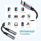MOSWAG USB C to Dual 3.5mm Female Headphone Splitter,Type C to Dual 3.5mm Female Headphone Adapter Compatible with Pixel 7 6, Galaxy S23 iPhone 15 Pro Max/Pro/Plus