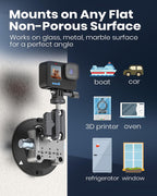 4.5" Suction Cup Camera Mount Universal Car Mount for Osmo 360 Camera, Phones, for Go-pro, for Insta360 Action Cams with 3.84" Magic Arm