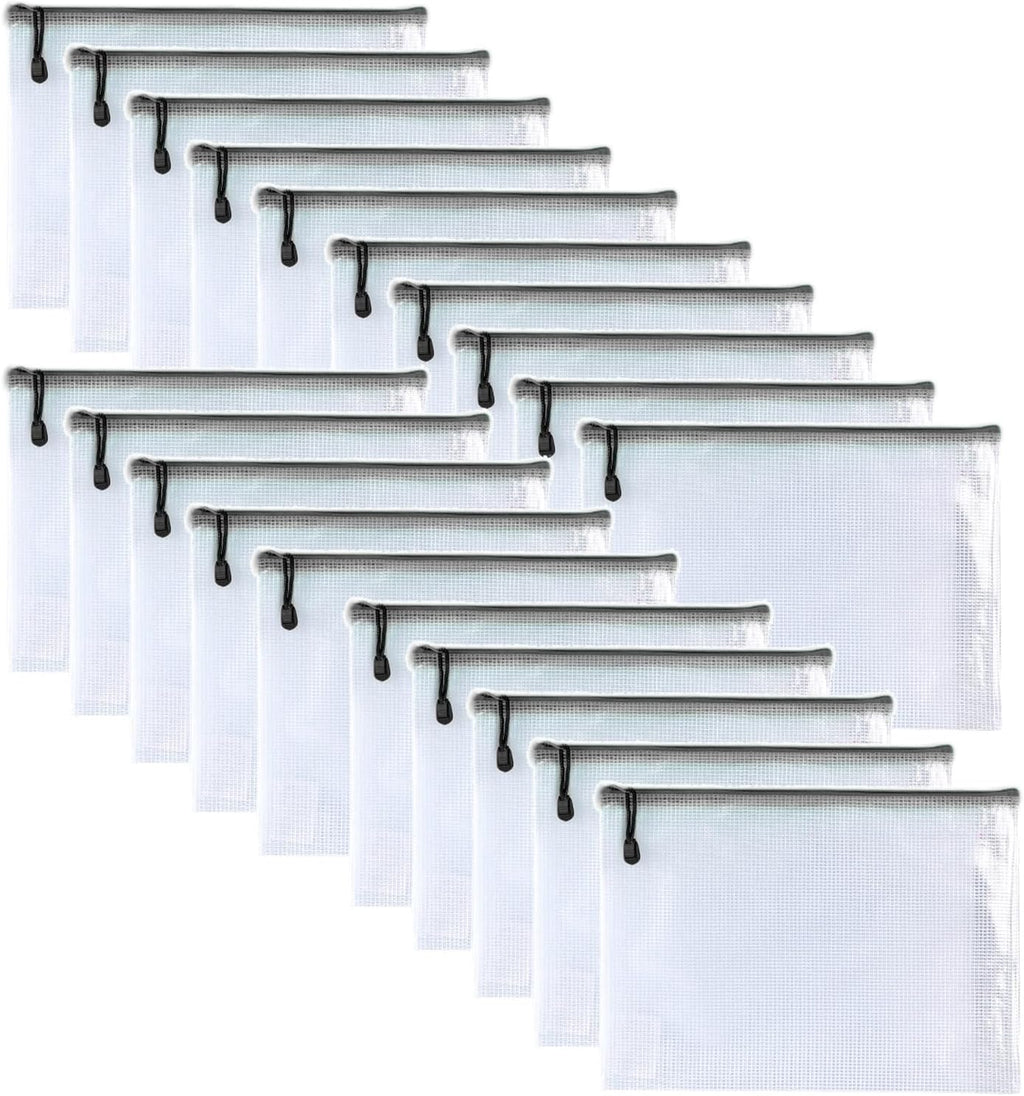 Oaimyy-20 PCS-3"x 5" inchs-Zipper Pouch, Puzzle Storage Bag Plastic Zip Pouches File Folders Bags for Organizing,Office Supplies, Board Game Organization,Home Storage-Black