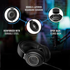 PHILIPS Over Ear Open Back Stereo Headphones Wired with Detachable Audio Jack, Studio Monitor Headphones for Recording Podcast DJ Music Piano Guitar (SHP9600)