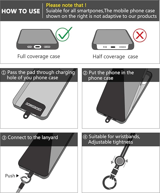 Cell Phone Lanyard Wrist Strap,Key Lanyard for Women,Phone Charms Strap,Short Wrist Lanyard for Keys,Keychain Lanyard (Cyan Purple)