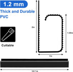 Cable Management Under Desk 94.5in (6X L15.8in) J Channel, ZhiYo Cord Organizer for Desk, Self-Adhesive Cable Organizer, Cord Management Wire Organizers for Cords, Wire Management Cable Raceway Black