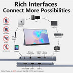 Portable Monitor OLED 15.6 Inch Touchscreen 4K UHD 3840X2160 100% DCI-P3 100000:1 Multi-Touch HDR USB-C HDMI Travel Monitor for Laptop with Kickstand & SleeveCase