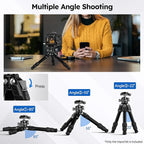 SIRUI Lightweight Mini Tripod, 1.9lbs Aluminum Desktop Table Tripod with Low-Profile Ball Head, Compact Design, 33lbs Load, 16.7" Max Height, for DSLR, Mirrorless Camera, Phone, Vlogging