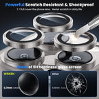 WSKEN for iPhone 16 Pro/iPhone 16 Pro Max Camera Lens Protector - [Original Shooting Model] Shatterproof Ultra HD Tempered Metal Glass Camera Screen Protector Cover Film Accessories