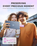 Apple MFi Certified 256GB Flash Drive for iPhone Thumb Drive Photo Stick, USB Memory Stick iPhone Flash Drive for Photos Videos, High Speed Jump Drive Compatible for iPhone/iPad/Android/PC (Purple)