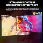 CRUA 32" Curved Gaming Monitor, 2K QHD 2560x1440P, 144Hz/165Hz Computer Monitors, 120% sRGB, FreeSync, Low Blue Light, 1800R VA Screen, HDMI 1.4/DP 1.2, Wall Mountable - Black