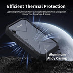 500GB Portable SSD, Up to 2050MB/s, USB 3.2 Gen2 USB-C, IP68 Water & Dust Resistant, Shockproof, External Solid State Drive for Smart TV, Cameras, iPhone 16/15, Windows, Mac and Other Devices (FP90)