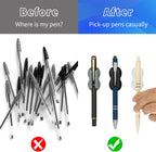 12PCS Pen Holder for Desk, Upgraded Adhesive Pen Pencil Holder for Desk Wall Clipboard Car Silicone Pens Markers Pencils Organizer Teacher Supplies Office Supplies (12PCS Multicolor)